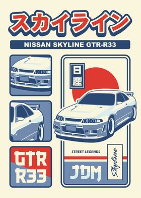 Nissan Skyline GTR-R33 JDM