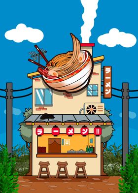 Ramen Shop Illustration