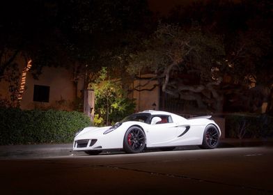 White Hennessey Venom GT Spyder