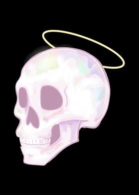 Angel Aura Quartz Skull