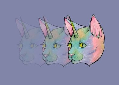 Unicorn Cat Trio