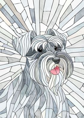 Miniature Schnauzer Mosaic art