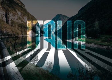 Italy Landscape with Text