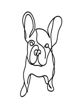 French Bulldog Line Art