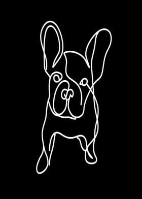 French Bulldog Line Art