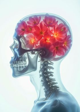 Flowers in Skull