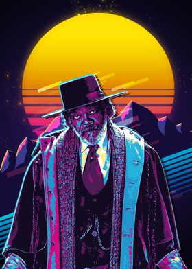 Samuel L. Jackson  thye hateful 8  Retro 80s Art