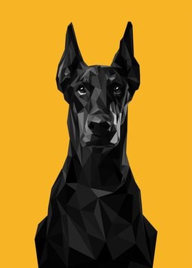 Doberman in Geometric Style