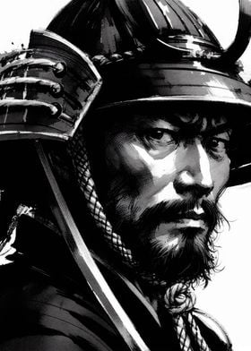 Samurai Warrior Portrait