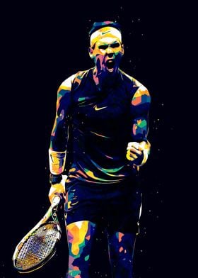 Rafael Nadal Tennis Pop Art