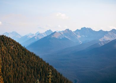 Banff Mountain Range Landscape 