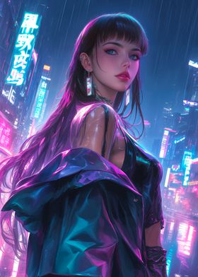 Cyberpunk Anime Girl