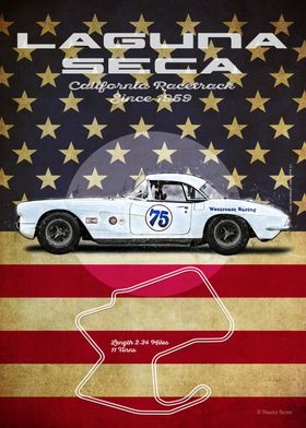 Laguna Seca Racetrack Poster