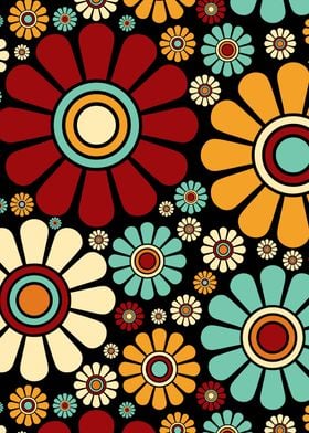 Big Bold Daisy Flowers Pattern 