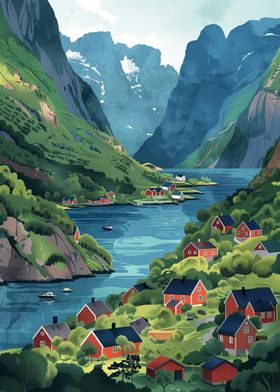 Norwegian Fjord Landscape