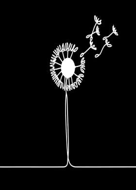 Dandelion Line Art