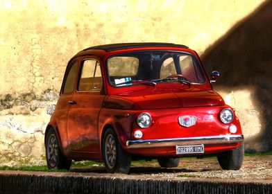 Classic Red Fiat 500