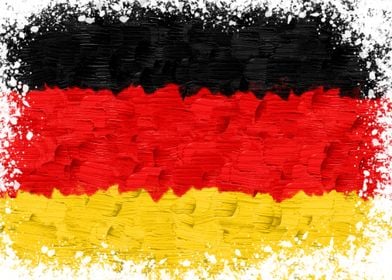 German Flag (Brush Strokes)