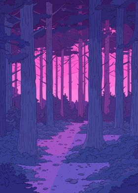 Purple Forest Path