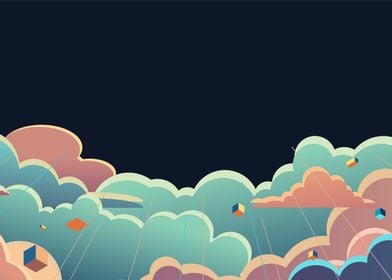 Abstract Cloud Art