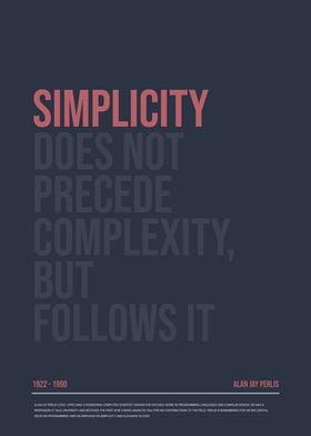 Simplicity Quote Poster