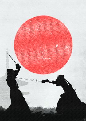 Kendo Duel Silhouette