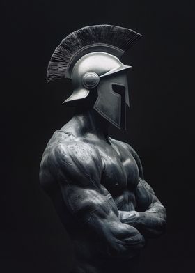 Spartan Warrior in Helmet