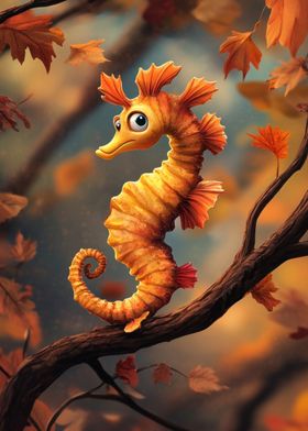 Seahorse in Autumn