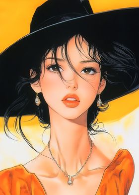 Anime Woman in Hat