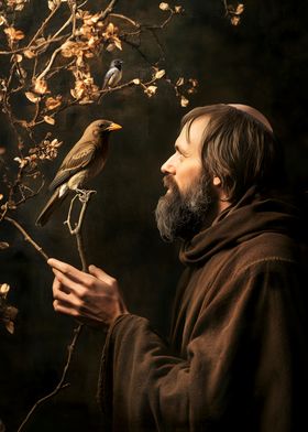 Saint Francis of Assisi at his bird sermon