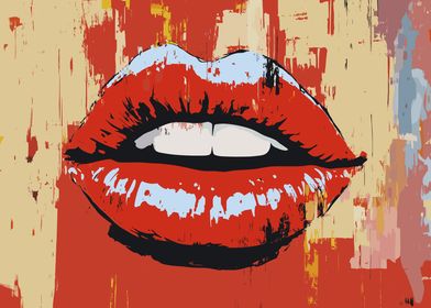 Red Lips Pop Art