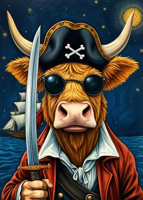 Pirate Cow with Sword