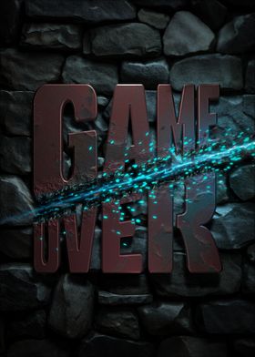 Game Over Text Art