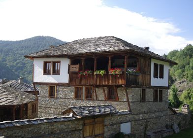 Albania - Traditional Stone House in Mountains