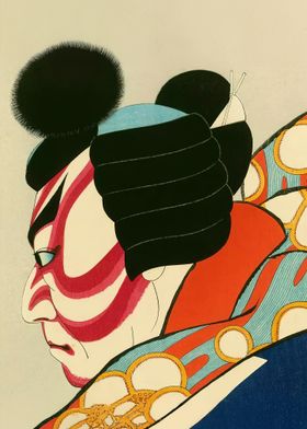 Japanese Kabuki Actor Print