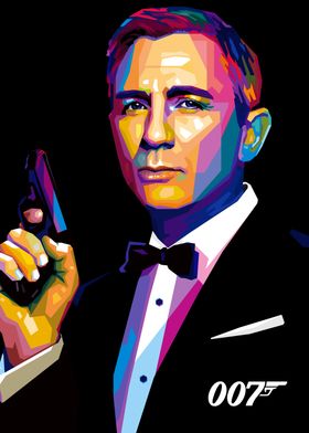 Daniel Craig james bond WPAP Pop Art