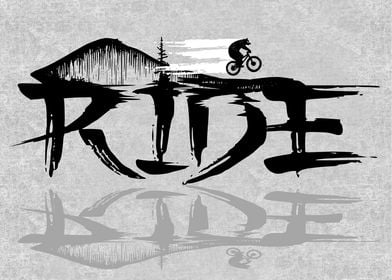 Ride Mountain Bike Graphic