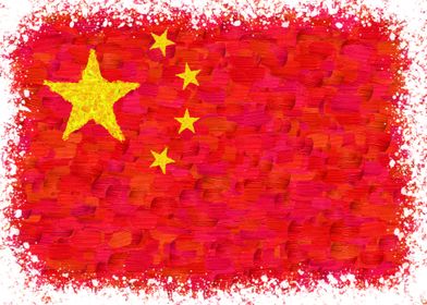 Chinese Flag Painting