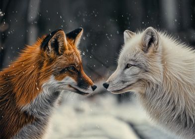 Red and White Foxes