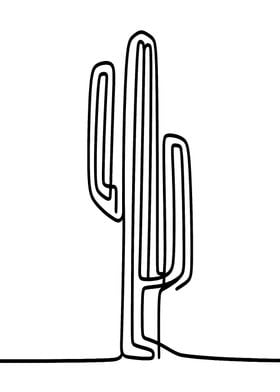 Cactus Line Art