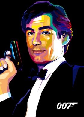 Timothy Dalton James Bond 007 Pop Art