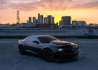 Chevrolet Camaro Sunset Cityscape