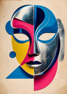 Colorful Abstract Face Mask