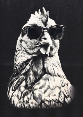 Cool Chicken with Sunglasses