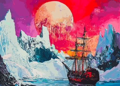 Sailing Under a Crimson Moon