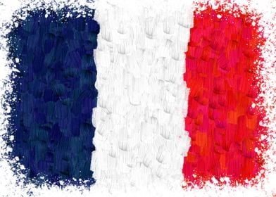 French Flag Painting