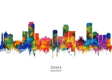 Dhaka Skyline Watercolor