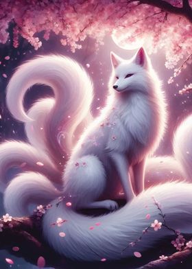 white kitsune fox