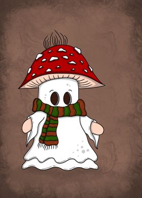 Mushroom Ghost Illustration