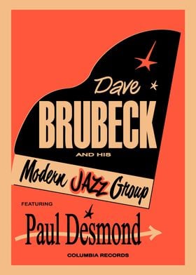 Dave Brubeck Jazz Poster